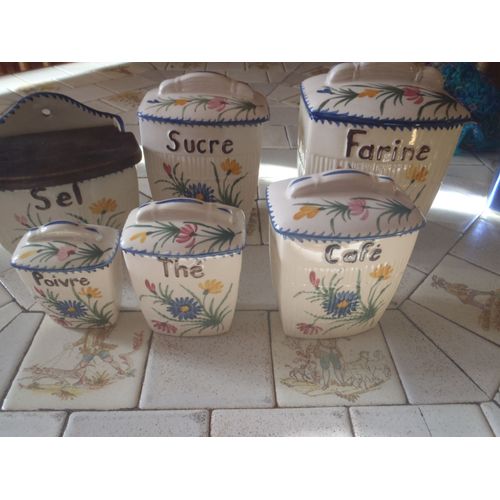 6 Pots A Sel Sucre Farine Cafe Poivre The
