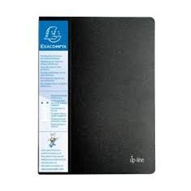 Protège Documents - 40 Vues -Polipropylène Rigide - A4 - Noir Opaque - Up Line