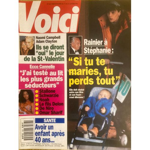 Voici N 323 - 17 01 94 - Stéphanie & Rainier - Nomi Campbell & Adam Clayton - Michael Jackson - Ecco Cannelle - Heidi Fless - Freddie Mercury & Mary - Patti & Sharon Tate - Brandi - Roseanne Barr