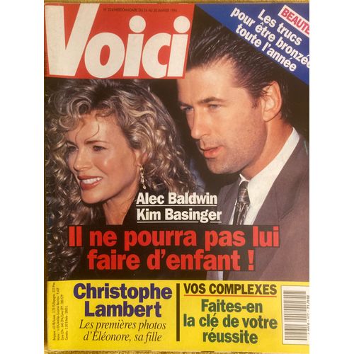 Voici N 324 - 24/01/94 - Alec Baldwin & Kim Basinger - Christophe Lambert & Diane Lane - Michael Douglas - Shannen Doherty - Francine Gomez - Nancy Kerrigan - Demi Moore & Sa Mère - Bruay-En-Artois