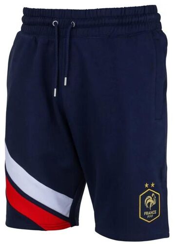 L - Short Molleton Fff - Fff - Adulte - 100% Coton - Bleu - Football