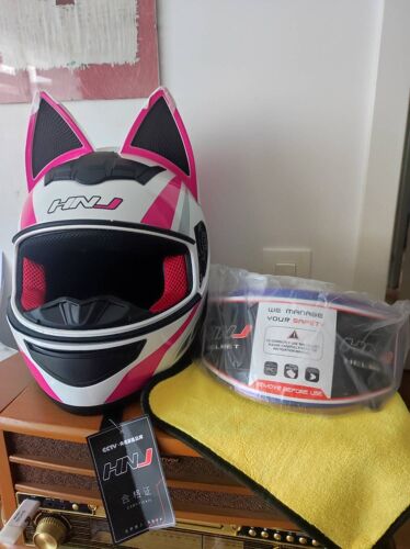 Casque De Moto Avec Oreilles De Chat