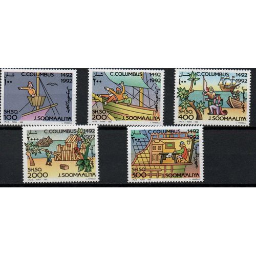 Somalie Timbres Christophe Colomb 1992