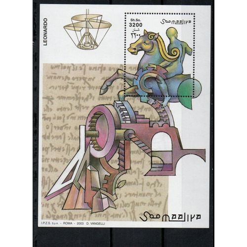 Somalie Timbre Leonardo Da Vinci