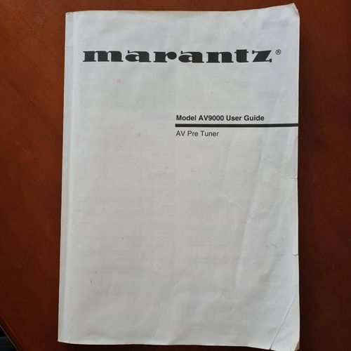 Mode d'emploi du Pré Tuner Marantz AV9000