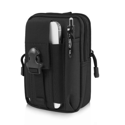 HAWEEL randonnée ceinture taille sac plein air Sport moto sac 7.0 pouces téléphone pochette noir