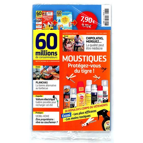 60 Millions De Consommateurs 604 Moustiques Protegez-Vous Du Tigre + Magazine Jeux
