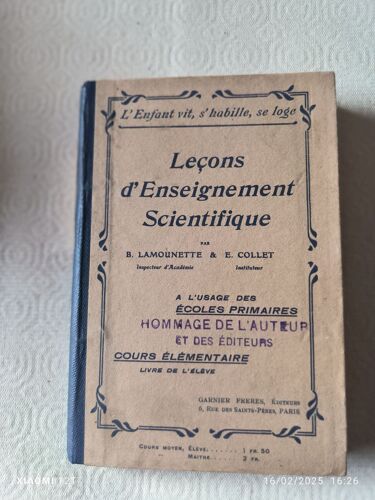 Leçons D'enseignement Scientifique Par B Lamounette Et E Collet