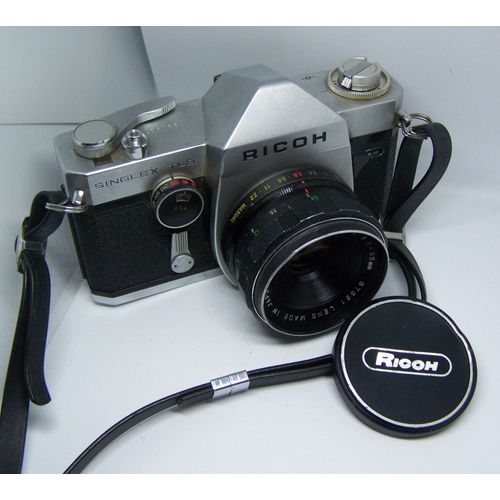 Appareil Photo Argentique Ricoh Singlex TLS Avec Objectif Auto Rikenon 1:2.8 diamètre 55mm