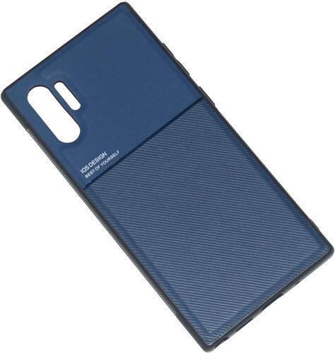 Coque Housse Etui Plaque De Metal Integree Pour Samsung Galaxy Note 10+/10 Plus - Bleu