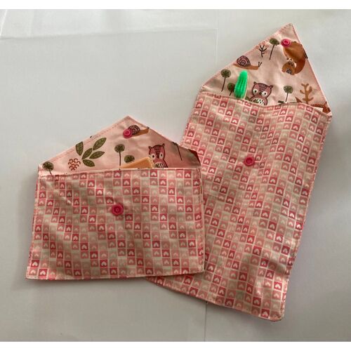 Pochettes à savon et brosse à dent