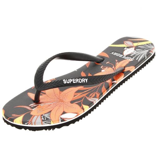 Chaussures Tongs Claquettes Superdry Classic Vintage Blk Flip Flop Noir 36