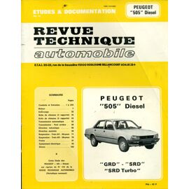 Revue Technique Automobile Peugeot 505 Diesel Grd - Srd - Srd Turbo