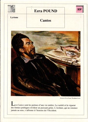Fiche Lecture / Litterature Ezra Pound Cantos