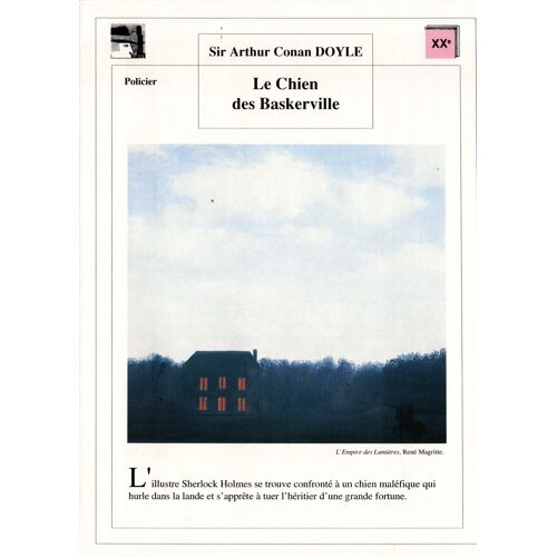 Fiche Lecture / Litterature Sir Arthur Conan Doyle Le Chien Des Baskerville