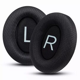 Coussinets d'oreille de Rechange en Tissu Maille pour Casque - AQSACOKIYA - Bose 700 (NC700) - Noir