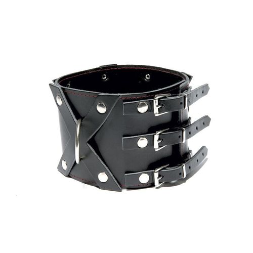 Menotte Carcan Chevilles Fetish Contrainte Cuir Noir Leather Ankle Cuff