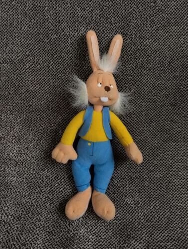 Peluche Lapin Flappy Avec Tenue Jaune Et Bleue - Le Manège Enchanté - Jemini - Doudou Pollux