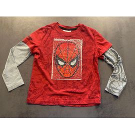 T-Shirt Longues Manches Desigual Spiderman/Iron Man Taille 5/6 Ans