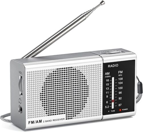 DTUB-Radio Portable,Fm/Am(Mw) Transistor Radio,Petite Radio A Pile De Poche Avec Excellente Réception,Excellente Qualité Sonore,Mini Radio Portable (Aa)