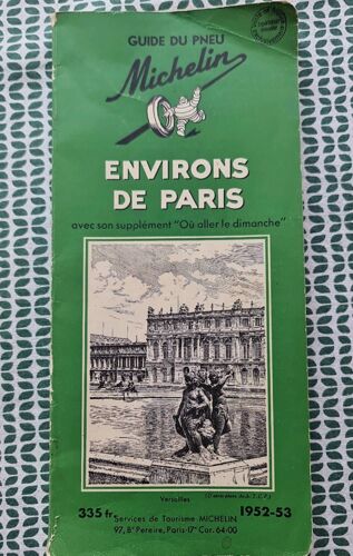 Guide Michelin Environ De Paris 1952-53