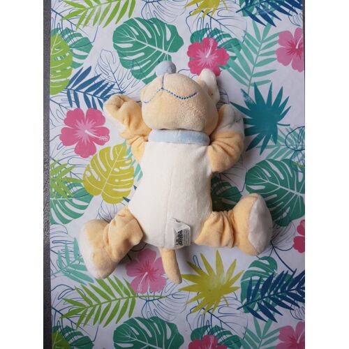 Doudou Peluche Jollybaby Chien Jaune Et Bleu