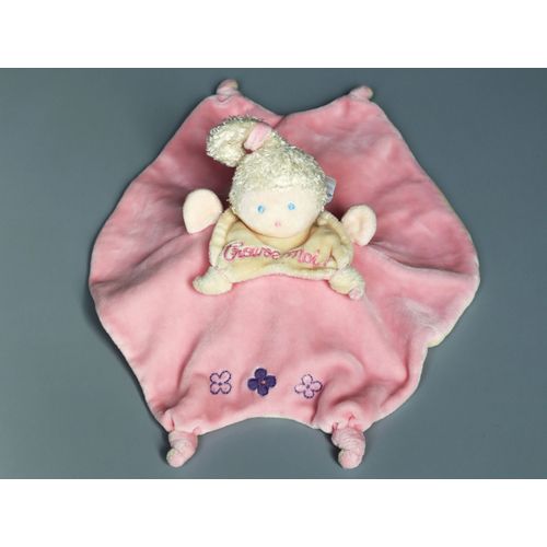Doudou Réversible Fille Lutin Rose Jaune Cache Toi Ajena
