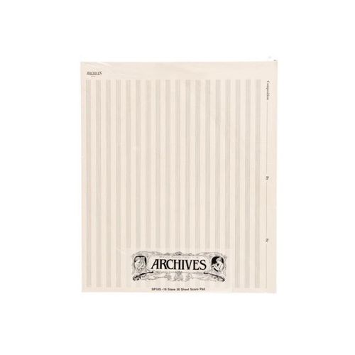 Blocs De Papier Manuscrit Archives, 18 Portées, 50 Feuilles
