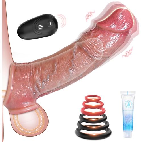 Gaines Pour Pénis Gode Sex Toys Homme - Vibromasseurs Sextoy Femme Anneau Penien Vibrant Gaine Godemichets Toy¿S Couple Plaisir Avec 10 Modes De Vibration, Sextoyse Réaliste Masculins Gay Anal