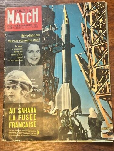 Magazine Paris Match  N° 519 Du 21 Mars 1959