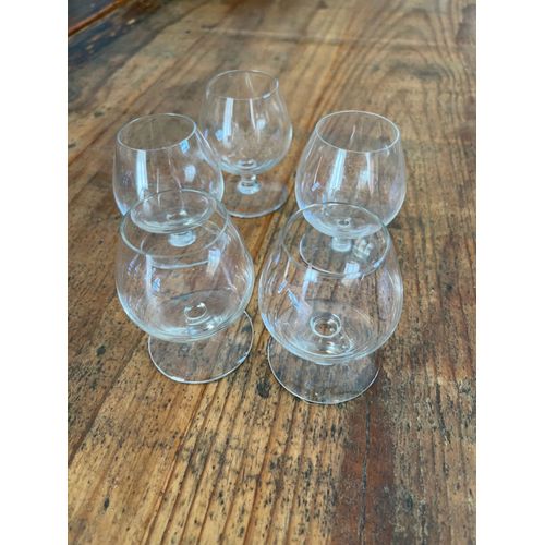 5 Verres À Digestif, Liqueur En Cristal Saint Louis