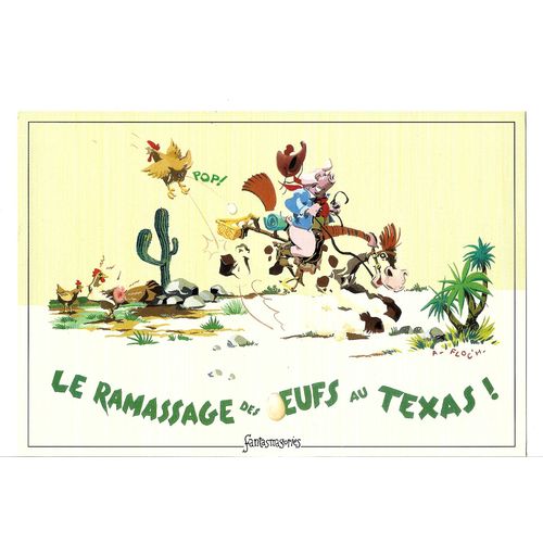 [ Para B.D. ] Ex-Libris " Le Ramassage Des Oeufs Au Texas ! " ( Floc'h, Fantasmagories )