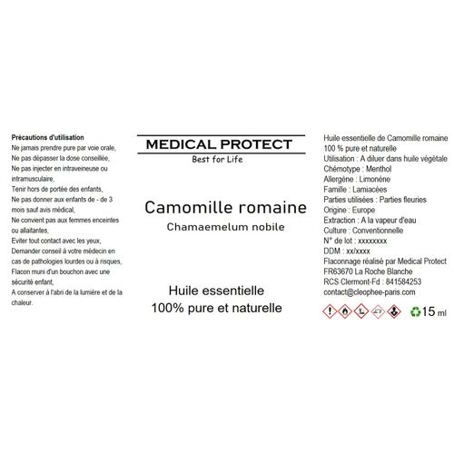 Huile Essentielle De Camomille Romaine Ou Noble - Chamaemelum Nobile - 5 Ml 