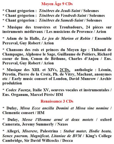 Lot 11 Cds Musique Moyen Age Et Renaissance