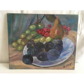 Tableau Ancien Corbeille De Fruits.