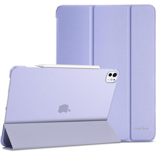 LORANKA-Coque pour iPad Pro 13 Pouces (M5) 2025/(M4) 2024, Housse Étui de Protection Amélioré, Veille/Réveil Automatique -Violet Clair