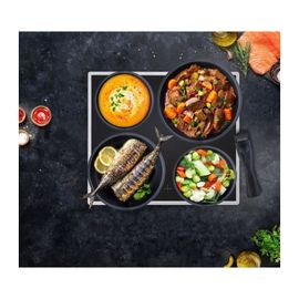 Batterie De Cuisine Arthur Martin Am167s 10 Pieces - Aluminium - Poignée Amovible - Tous Feux Dont Induction