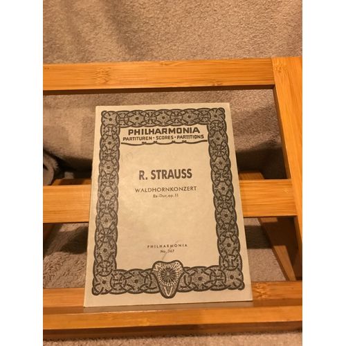 Richard Strauss Concerto Pour Cor Op. 11 Partition Poche Ed. Philharmonia N°367