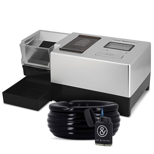 Pack Tubeuse Powermatic 5 + Cendrier Marocain Rond Noir + 1 Briquet Torche Art & Volutes Noir Offert