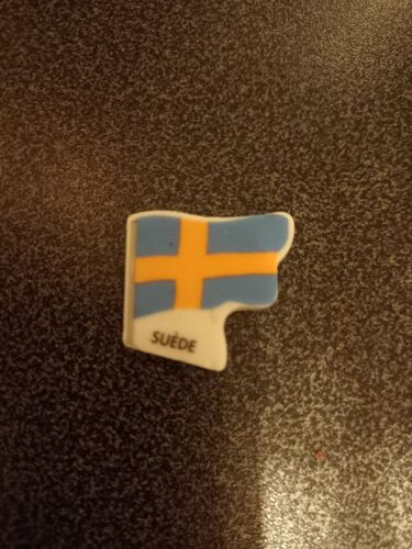 Fève Brillante Plate = Le Drapeau De La Suède