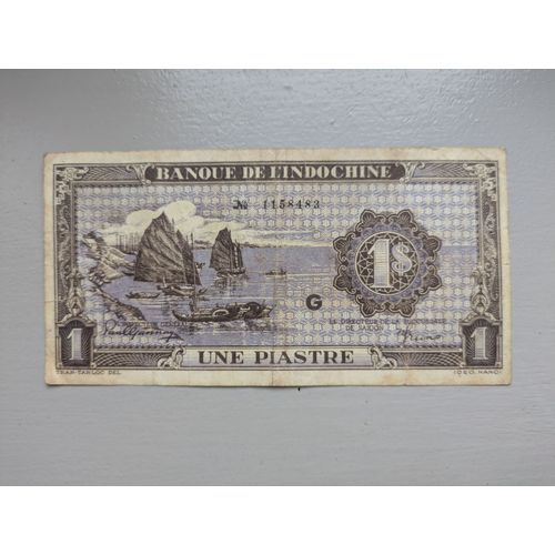 Billet Ancien Banque De L'indochine. Une Piastre