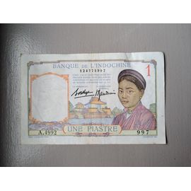 Billet Ancien Banque De L'indochine. 1 Piastre