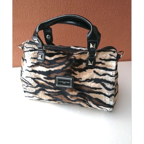 Lancaster sac à main avec poils inspiration jungle super mode