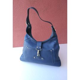 Lancaster sac bandoulière cuir bleu