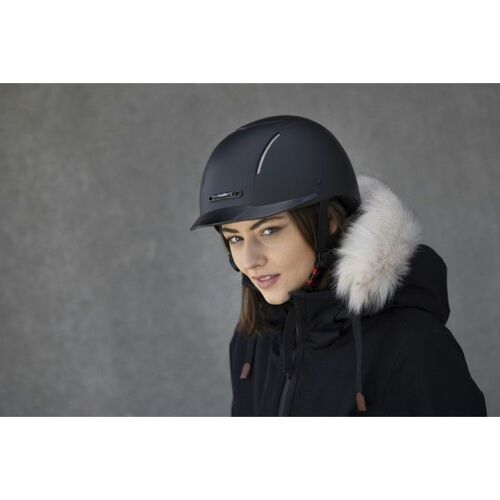 Casque D'équitation Choplin "Plume" - Couleur : Bleu Mat, Taille : S/53-55