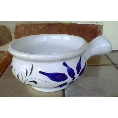 Poêlon Peint À La Main - Diamètre 11cm - Hauteur 6,5cm Env.- France Fabrication Artisanale, Années 60/70