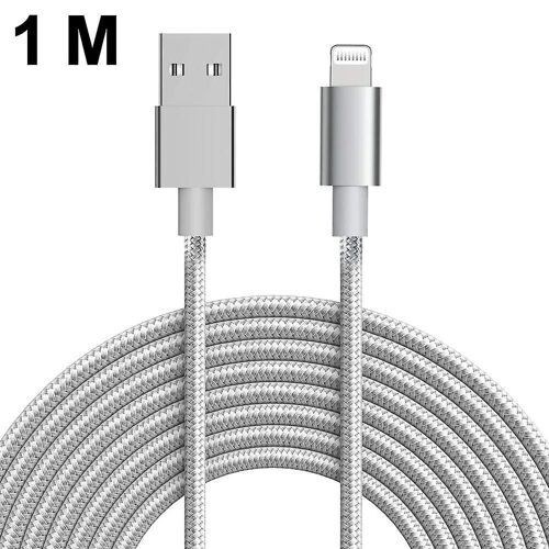 Câble De Charge Lightning Tressé En Nylon Pour Iphone 1 M 2 M 3 M Or Rose Argent Noir Certifié Mfi Charge Rapide