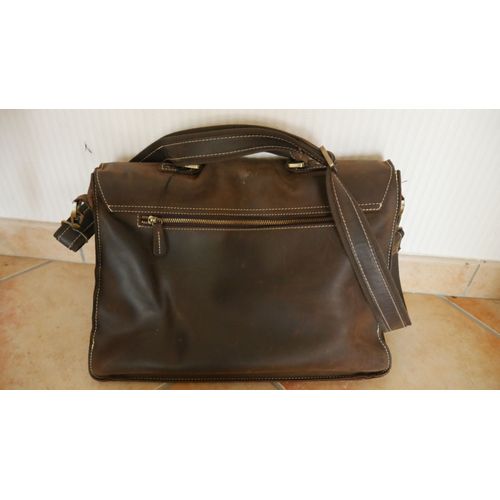Sacoche cartable en cuir
