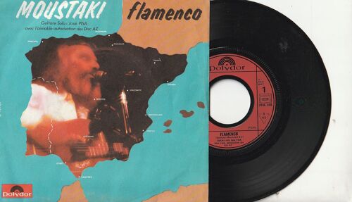 45 Sp Georges Moustaki - Flamenco - Une Petite Chanson Pour Etienne - Polydor 2056448 1975