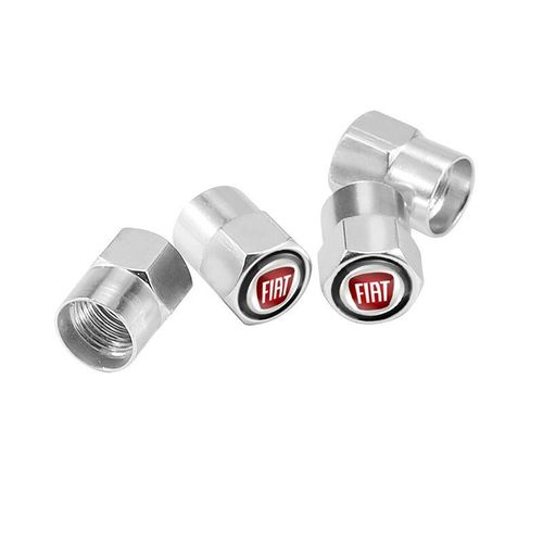 B Silver Pour Fiat - Bouchon De Valve De Pneu De Voiture En Alliage D'aluminium, Accessoires Anti-Poussière Pour Fiat 500 Grande Punto 500x Panda Tipo Ducato Egea Stilo Freemont